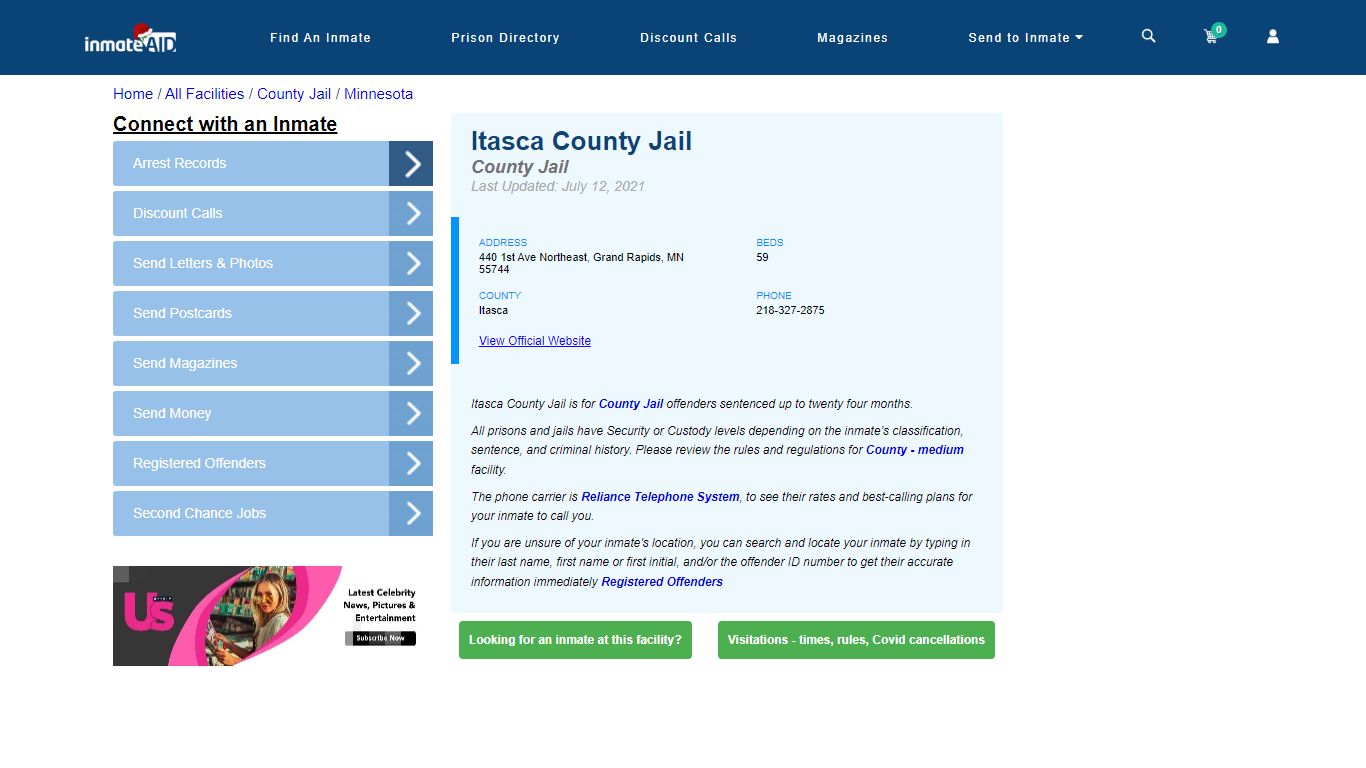 Itasca County Jail - Inmate Locator - Grand Rapids, MN
